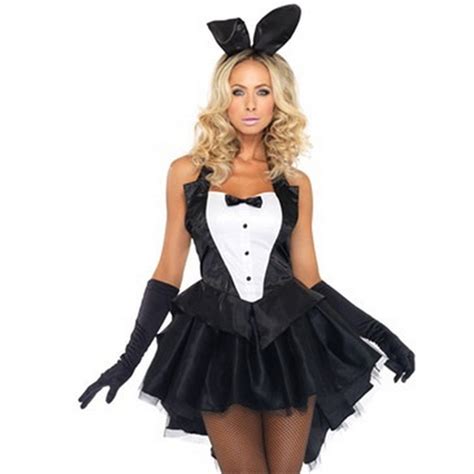 Plus Size Tuxedo Bunny Rabbit Costume Role Playing Sexy Clothes Exotic