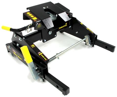 Installing a 5th wheel hitch involves removing the spare tire, measuring where bolt holes need to be drilled, drilling into the truck bed, assembling the 5th wheel hitch, measuring the trailer height, installing bolts and torqueing hardware. Demco Hijacker Premier Series Ultra Slide 5th Wheel ...