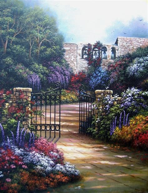 Bells And Blossoms Oil Painting Garden Paintings Flower