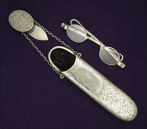This Superb Sterling Silver Chatelaine Spectacles Case Is English And
