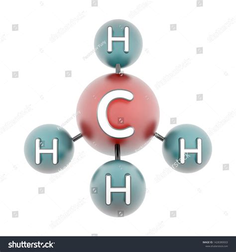 Ch4 Molecule Methane Render 3d Model 스톡 일러스트 1428389933 Shutterstock