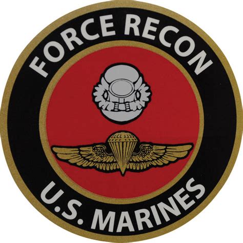 Force Recon 4 Black And Red Decal Sgt Grit
