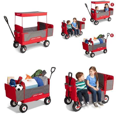 Stay on the learning curve because it will likely be a pretty hard landing if you fall off! Wagon Folding Canopy Kids Child Ride In Stroller