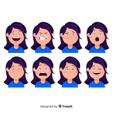 Premium Vector Character Showing Emotions