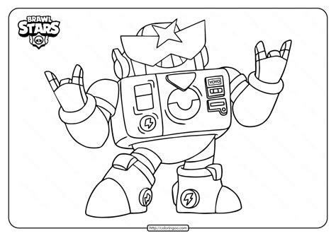 All content must be directly related to brawl stars. Free Printable Brawl Stars Surge Coloring Pages