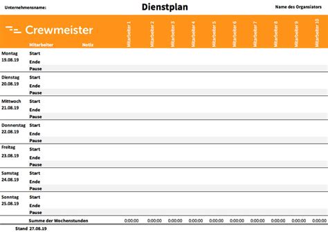 Sie möchten den überblick über ihren mitarbeitereinsatz behalten und effizient das personal einsetzen? Dienstplaner Excel-Vorlage → jetzt kostenlos herunterladen