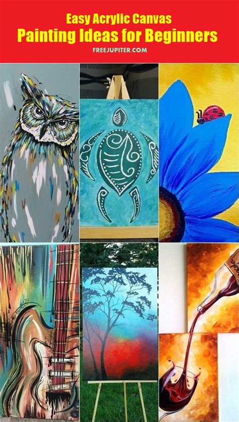 In this collection, there are over. 80 Easy Acrylic Canvas Painting Ideas for Beginners