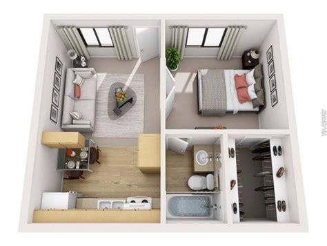 40 Stylish Studio Apartment Floor Plans Ideas Roundecor