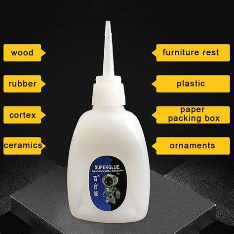 With very thin super glue and smooth surfaces touching, it can be as fast as one second. 1Pcs Instant Dry Strong Cyanoacrylate Adhesive Fast Rubber ...