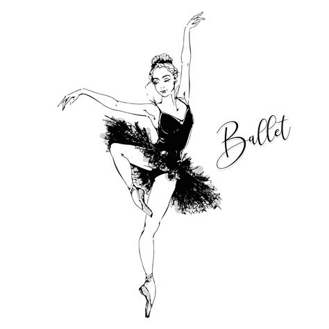 Ballerina Black Swan Ballet Dance Vector Illustration 625100