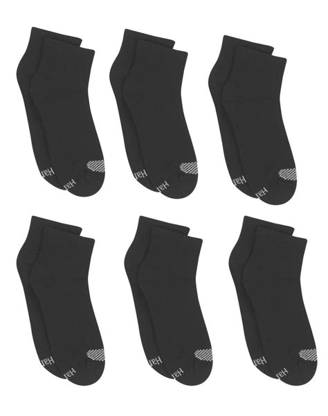 Hanes Womens Breathable Comfort Toe Seam Ankle Socks 6 Pack