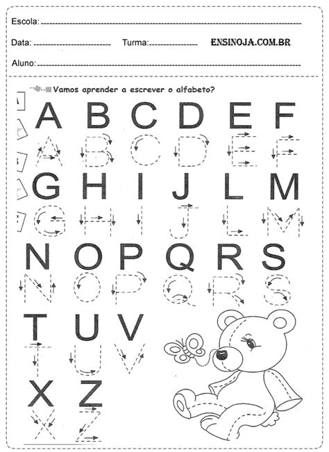 Atividades Para Educação Infantil 5 Anos Alfabeto Ensinoja