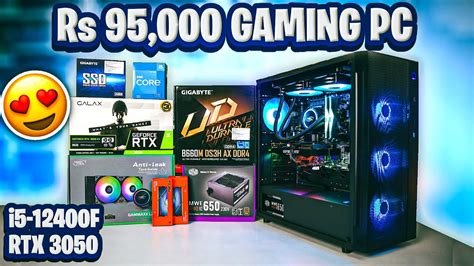 Rs 95000 Rtx 3050 Gaming Pc Build Intel I5 12400f Youtube