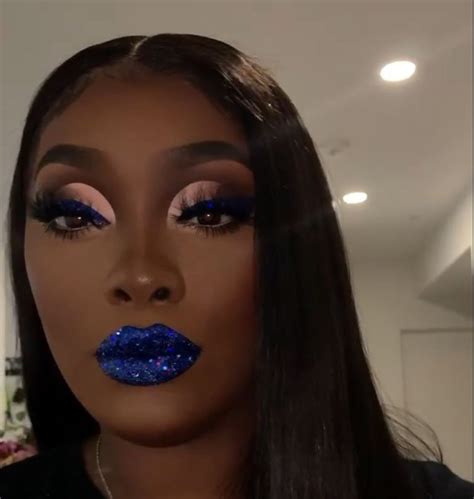 Face Beat Pin Kjvougee ‘ Ⓜ️ Bold Makeup Blue Makeup Looks Blue