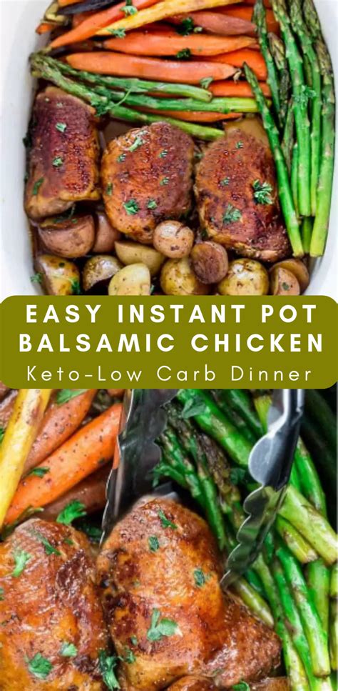 Instant Pot Balsamic Chicken Keto Low Carb Dinner Idea Trending Recipes