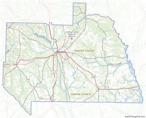 Map Of Sumter County Georgia Địa Ốc Thông Thái