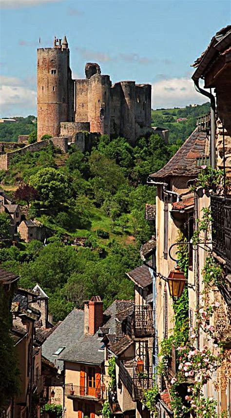 View Of The Château In The Medieval Village Of Najac In