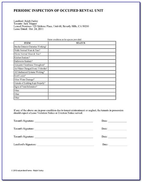 Template Rental Property Inspection Checklist Templates 2 Resume