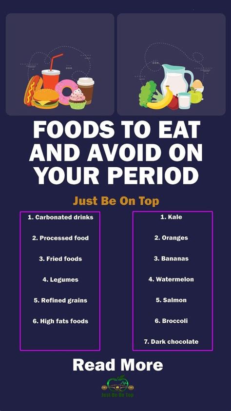Foods To Eat And Avoid On Your Period Just Be On Top Food For