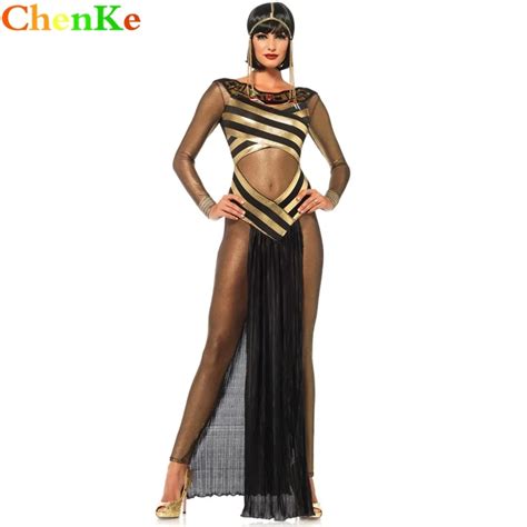 Chenke Sexy Deluxe Ladies Fancy Dress Cleopatra Egypt Womens Costume Egyptian Goddess Costume