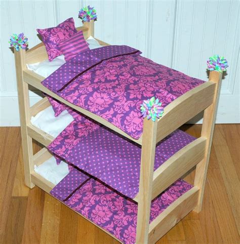 Doll Bed Purple Icious Triple Bunk Fits American Girl Doll Etsy