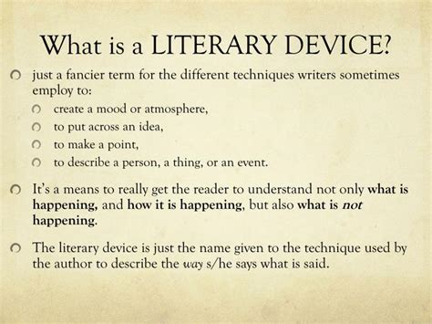 Ppt What Is A Literary Device Powerpoint Presentation Free Download