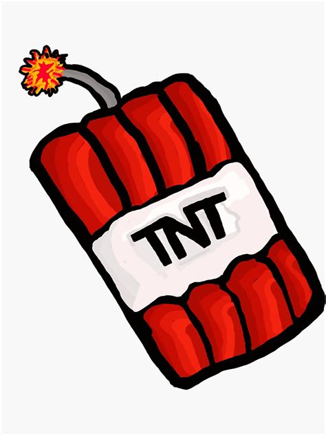 Cartoon Tnt Sticker For Sale By Tjfdesigns Redbubble