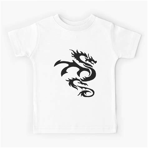 Dragon Outline Kids T Shirt For Sale By Mike6630 Redbubble