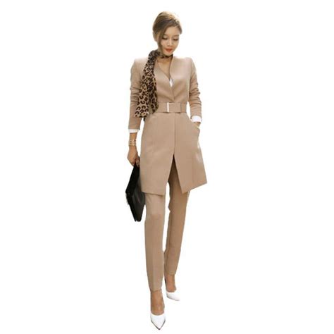 women suits office sets temperament suit pants two piece professional wear autumn and winter