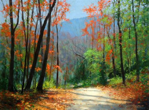 Easy Acrylic Paintings For Beginners Landscapes Workshop Fall On The