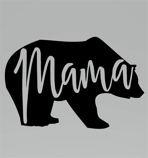 Mama Bear Svg File By Pricklypairgoods On Etsy Mama Bear Decal Bear