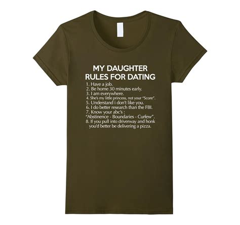 8 rules for dating my daughter funny t shirt