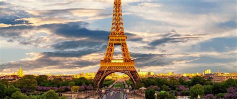 Download Wallpaper 2560x1080 Eiffel Tower Paris France