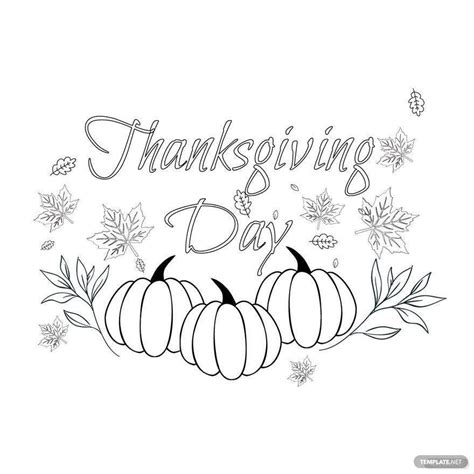 Happy Thanksgiving Day Drawing In Psd Illustrator Svg  Eps Png