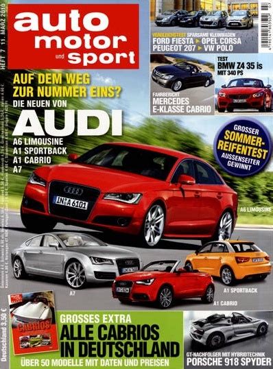 Zeitschrift Auto Motor und Sport im Abonnement mit Prämie