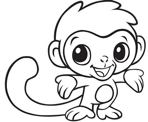 Monkey Line Drawing At Getdrawings Free Download