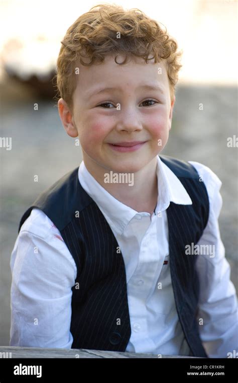 Boy Four Years Portrait Stock Photo Alamy