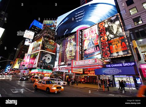Neon Lights In Times Square New York Stock Photo Alamy