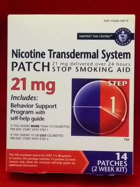 Step 1 Habitrol Nicotine Transdermal System Patch 21 Mg 14 Patches