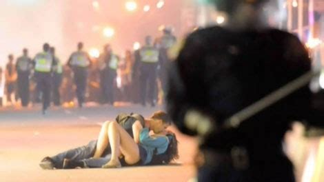 Video Shows Kissing Couple Knocked Down By Riot Cops Ctv News