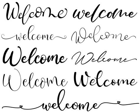 Welcome Sign Svg Welcome Svg Bundle Quotes Welcome Handwritten Welcome