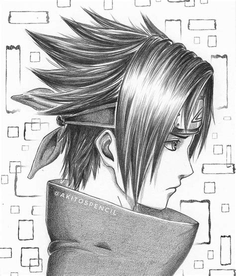 Sasuke Uchiha By Akitospencil Anime Naruto Sketch Naruto Uzumaki