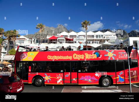Red Cape Town City Sightseeing Tourist Bus In Camps Bay Stock Photo Alamy