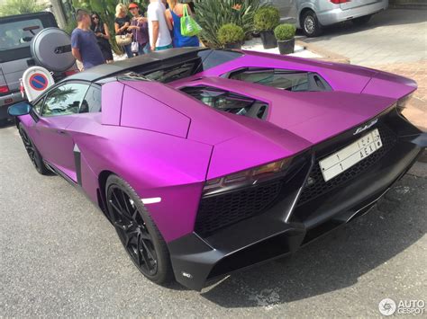 Purple Lamborghini Aventador LP 720 4 50th Roadster Teamspeed Com