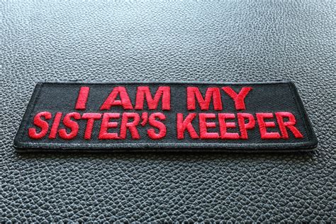 I Am My Sisters Keeper Patch In Red Us Military Veteran Patches By