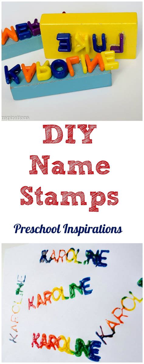 Diy Name Stamps Preschool Names Preschool Preschool Learning