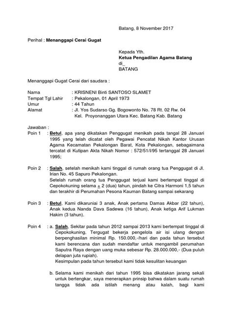 Contoh format surat pernyataan keabsahan dan kebenaran dokumen. Gugatan Cerai Contoh Surat Cerai Nikah Siri - Audit Kinerja