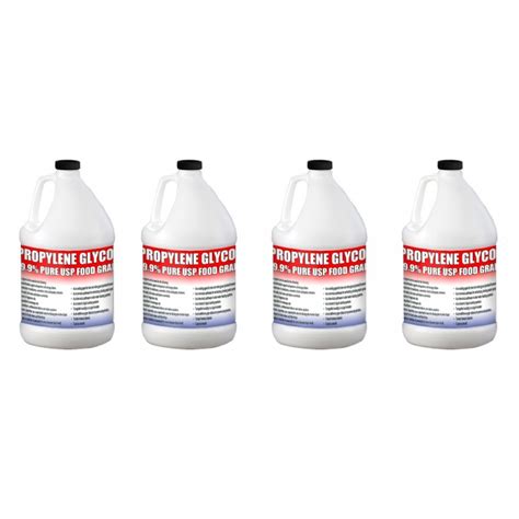 This product is food grade, kosher, usp, colorless and virtually odorless. Kosher Propylene Glycol >=99.9% - Food Grade USP - 4 X 1 ...
