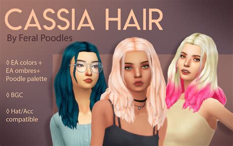 Sims 4 Cc Finds ♥ — Feralpoodles Cassia Hair Ts4 Maxis