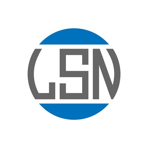 LSN letter logo design on white background. LSN creative initials
